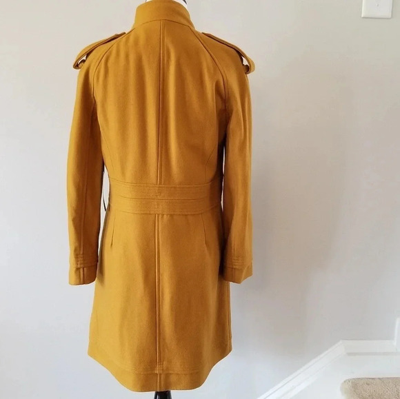 NWT Vertigo Wool Blend Mustard Peacoat S - Picture 6 of 10
